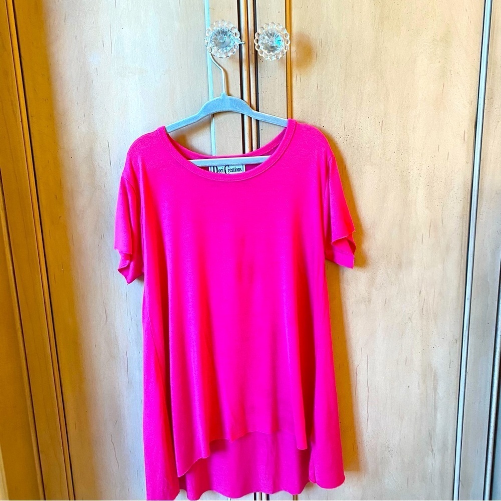 Dori Creations Girls Solid Pink Tee